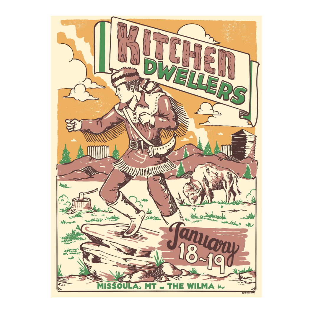 Missoula, MT 1/18-1/19 Poster by Taylor Rushing